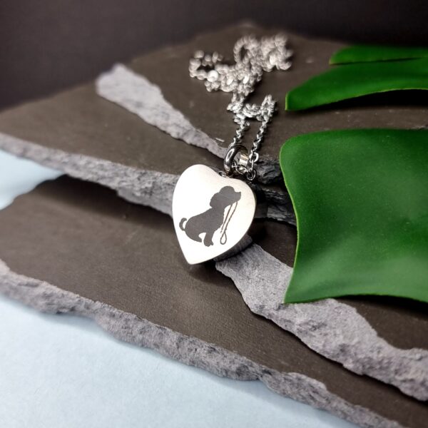 Puppy Engraved Keepsake Memorial Necklace