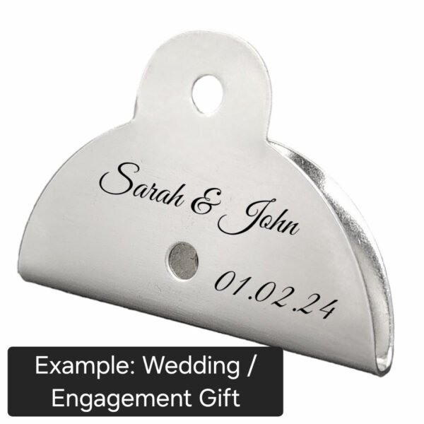 Stainless Steel Whistle with Custom Engraving - Wedding or Engagement Gift