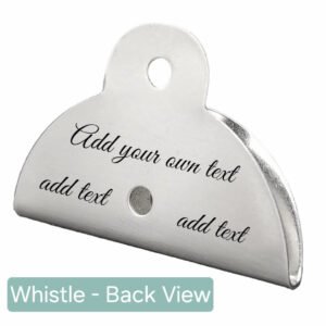 Stainless Steel Whistle with Custom Engraving - add you own text