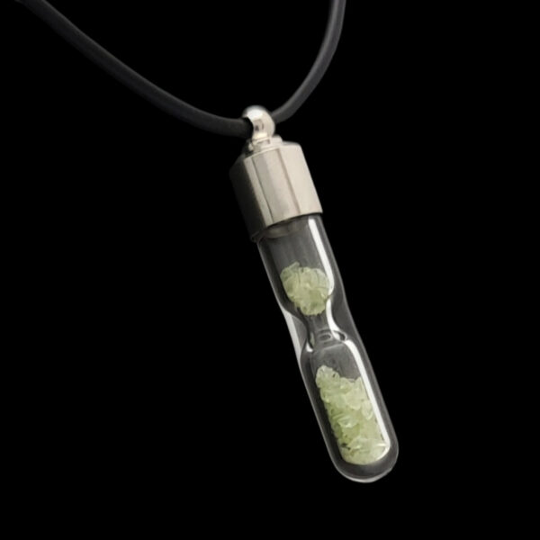 Peridot Hourglass Pendant Necklace